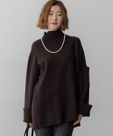 【新色追加】ボイルドウールコンビニット チュニック