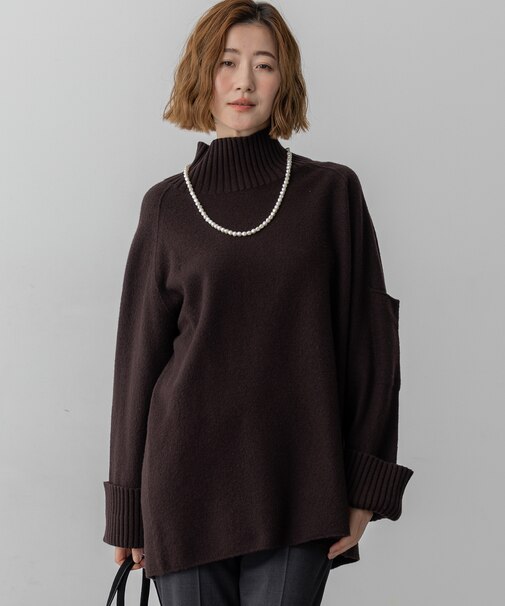 【新色追加】ボイルドウールコンビニット チュニック