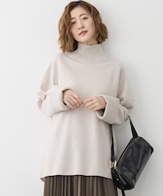 【新色追加】ボイルドウールコンビニット チュニック