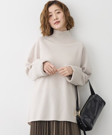 【新色追加】ボイルドウールコンビニット チュニック