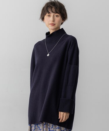 【新色追加】ボイルドウールコンビニット チュニック