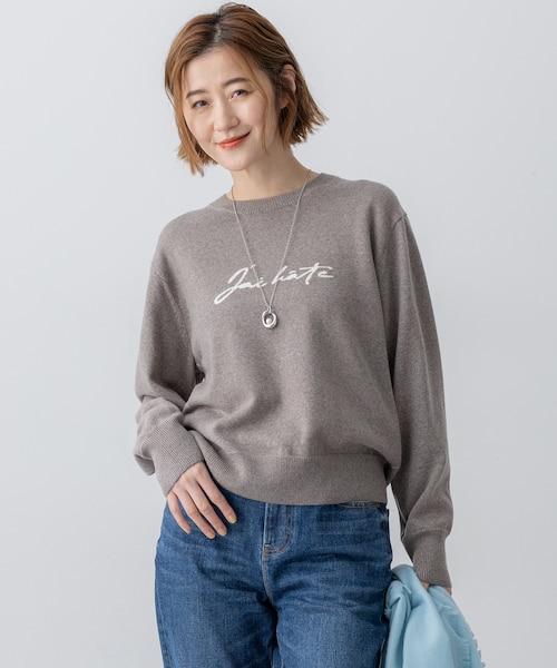洗える】レーヨンポリエステルキャンディースリーブ ニット