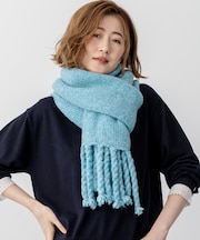 【見上愛さん着用】ブラッシュドエアーウール ニット マフラー