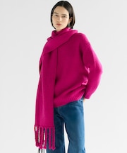 ブラッシュドエアーウール ニット マフラー