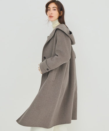 【滝沢眞規子さん着用/VERY12月号掲載】MANTECOPureリバー フード ロングコート