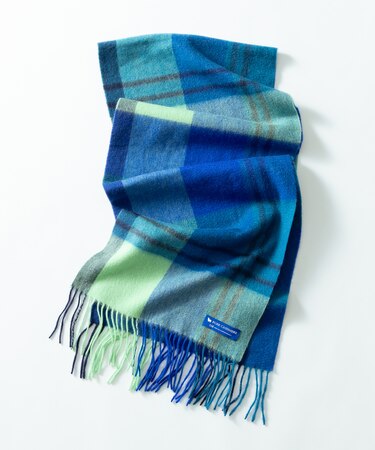 カシミヤ チェック マフラー