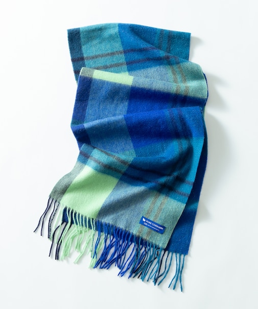 カシミヤ チェック マフラー