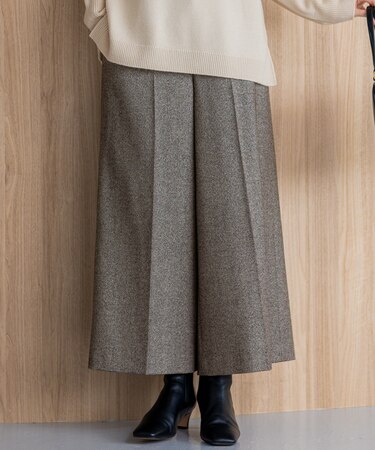 ラメミックスツイード クロップド パンツ