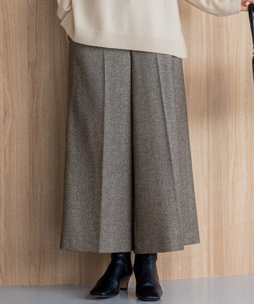 ラメミックスツイード クロップド パンツ