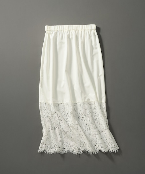 【LEE10月号掲載/洗える】レースコンビ ペチコート スカート