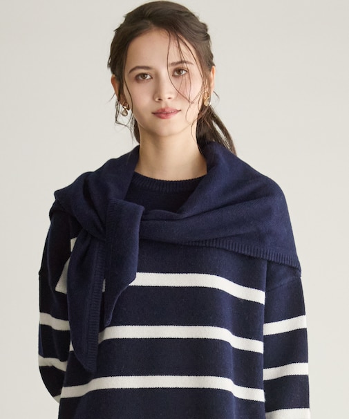 【SLOW/一部店舗限定】ソフトウール ニット ストール