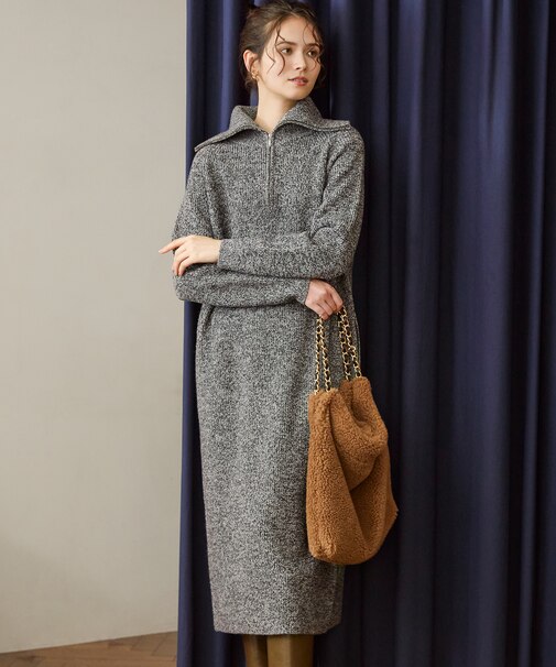 【SLOW/一部店舗限定】ソフトウール ニット ワンピース