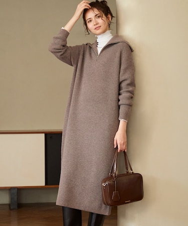 【SLOW/一部店舗限定】ソフトウール ニット ワンピース