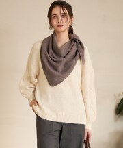 【SLOW/一部店舗限定】ケーブル 袖デザイン ニット