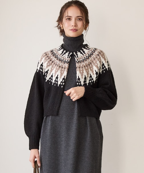 【SLOW/一部店舗限定】ジャカード カーディガン