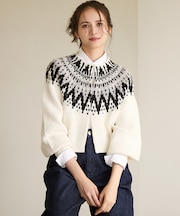 【SLOW/一部店舗限定】ジャカード カーディガン