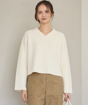 【SLOW/一部店舗限定】ソフトウール Vネック ニット