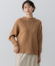 【洗える】ウールカシミヤラメ ドルマンスリーブ ニット