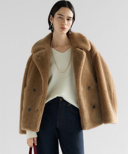 【CanCam11月号掲載】ECOPELテディボア ダブルフロント アウター