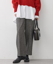 ループミックスツイード ワイド パンツ