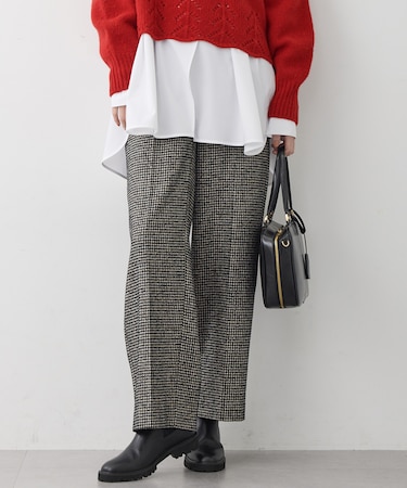 ループミックスツイード ワイド パンツ