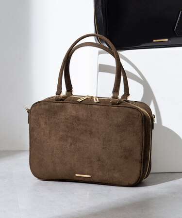 【WEB&一部店舗限定】スエード ボストン バッグ