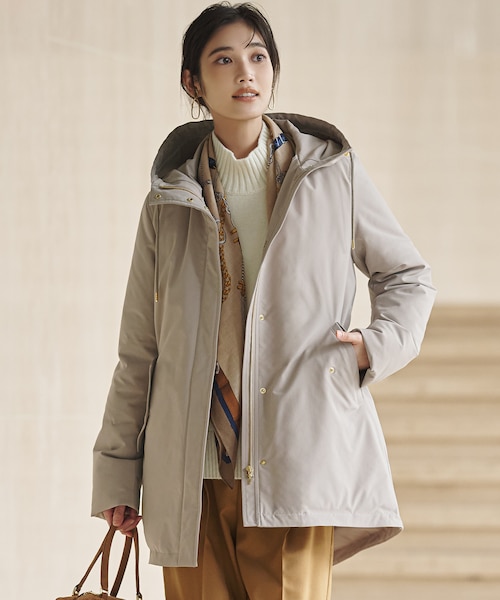 一部店舗限定/撥水加工】ミリタリー フーデット ダウンコート