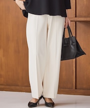 【滝沢眞規子さん着用/洗える】ウォームストレッチ ワイド パンツ