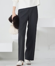 【滝沢眞規子さん着用/洗える】ウォームストレッチ ワイド パンツ