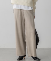 【洗える】ハイカウントフラノ ドロスト ワイド パンツ