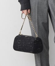 GIOLICAツイード シリンダー ショルダーバッグ