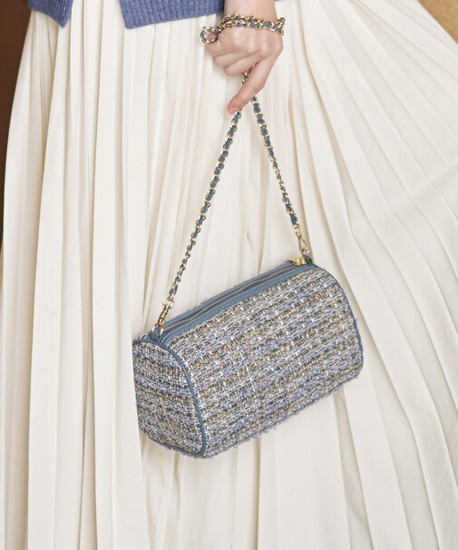 GIOLICAツイード シリンダー ショルダーバッグ