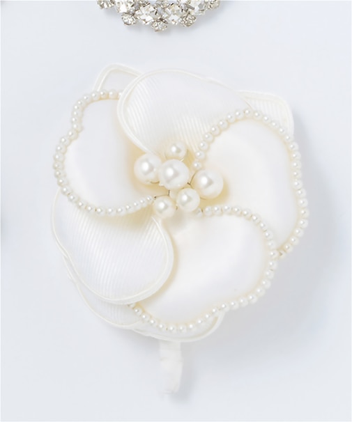 パールトリミング コサージュ