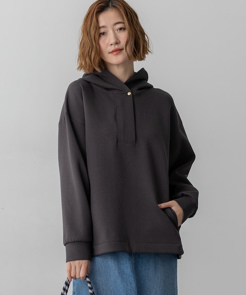 【洗える】コットンエアーダンボール ドロスト フーディー