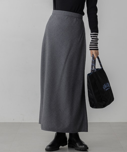 【洗える】ハイカウントフラノ フレア スカート