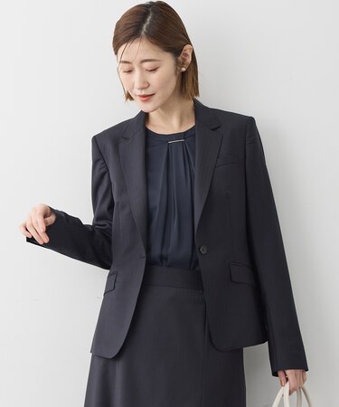 【セットアップ対応】ファインネスウール 一つ釦 ジャケット