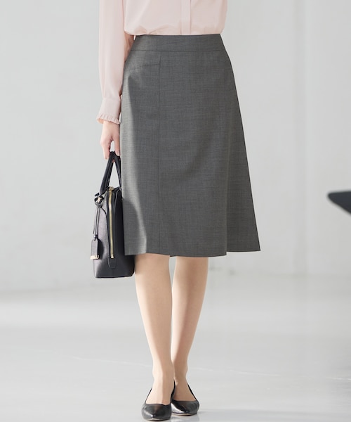 美品　23区　40 セットアップ　ビジネススーツ　ファインネスウール スカート セットアップ着用】ファインネスウール フレア スカート｜ニジュウ