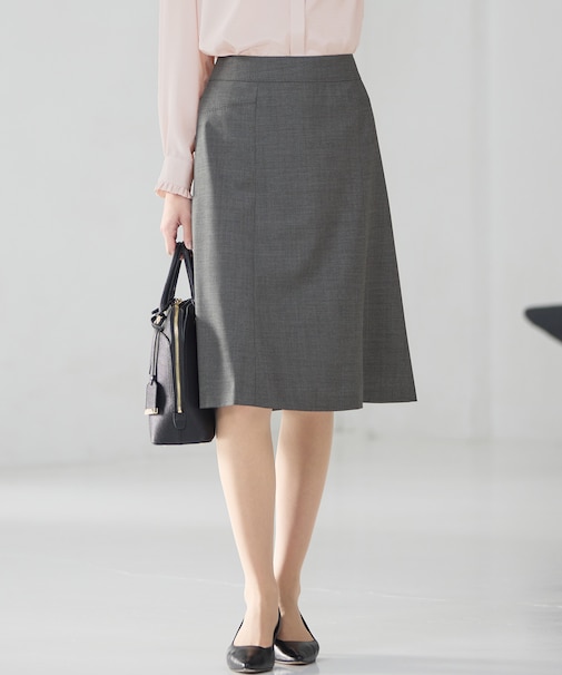 【セットアップ着用】ファインネスウール フレア スカート