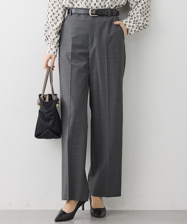 【セットアップ着用】ファインネスウール ワイド パンツ