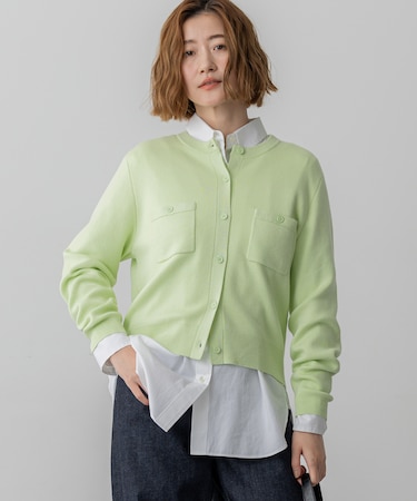 【滝沢眞規子さん着用】コットンカシミヤ ポケット カーディガン