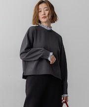 【WEB＆一部店舗限定】クリアコットンテリー ストライプフリル スウェット