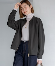 【WEB＆一部店舗限定】クリアコットンテリー ダブルジップ ブルゾン