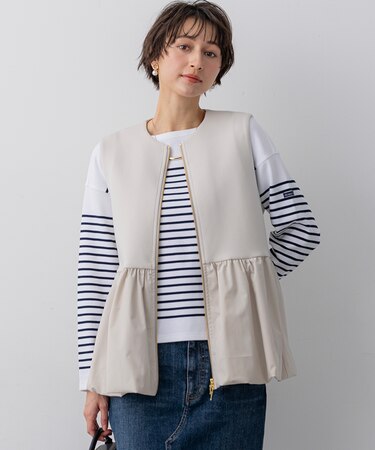 コットンダンボール ペプラム ジレ アウター