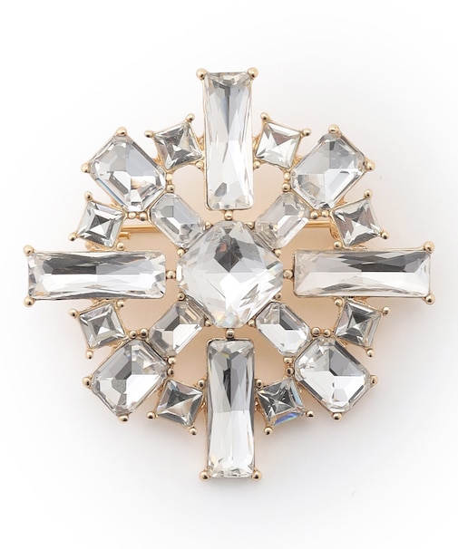 【APPLAUDIR】スクエアビジュー ブローチ