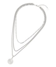 3連チェーン コイン ネックレス