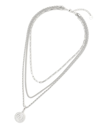 3連チェーン コイン ネックレス