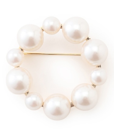 【APPLAUDIR】パールサークル ブローチ