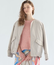 ライトパディング ノーカラー アウター