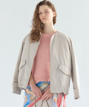 ライトパディング ノーカラー アウター