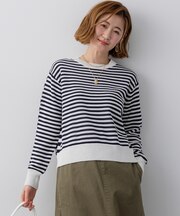 コットンギマ クルーネック ニット